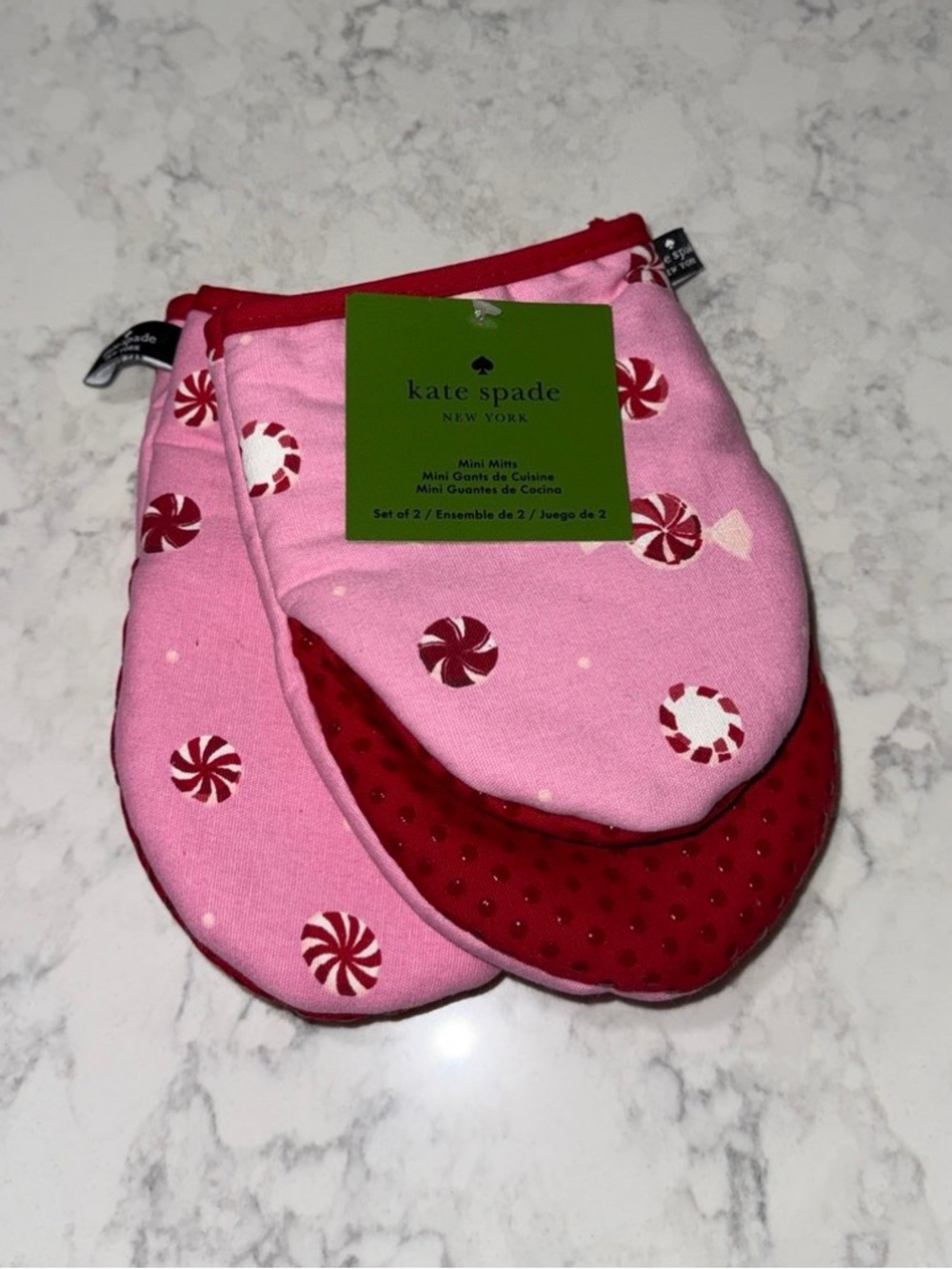 New Kate Spade Peppermint Candies Oven Mitts